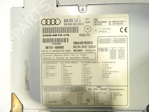 Used Radio Radio AUDI TT (8J3) 1.8 TFSI (160 hp) 21973061 21973061