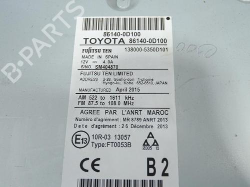 Radio TOYOTA YARIS (_P13_) 1.3 (NSP130_, NSP130) | BP23786588E6 