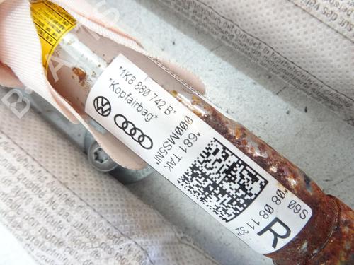 Used Right curtain airbag VW SCIROCCO III (137, 138) 2.0 TDI (136 hp) 20052451