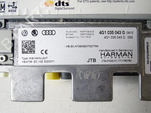 Radio AUDI A6 C7 (4G2, 4GC) 2.0 TDI | BP20063180E6 