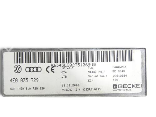 Control unit AUDI A8 D3 (4E2, 4E8) 4.2 quattro | BP40530154M11 - Image 3