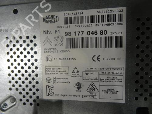 Radio PEUGEOT PARTNER Box Body/MPV 1.6 BlueHDi 100 | BP30755491E6 