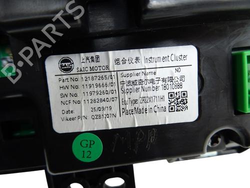 Used Instrument cluster Instrument cluster MG MG 3 (ZP2_) 1.5 Hybrid+ (194 hp) 40054210 40054210