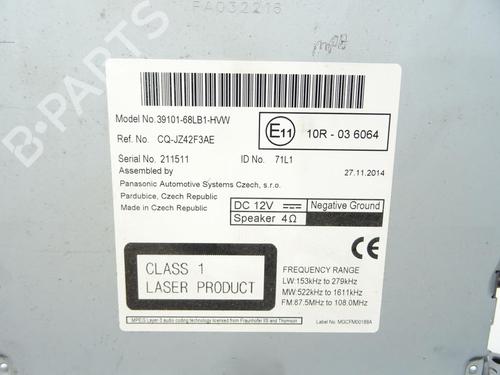 Used Radio Radio SUZUKI SWIFT IV (FZ, NZ) 1.3 DDiS (AZG413D, ZC02S, ZC92S) (75 hp) 28908387 28908387