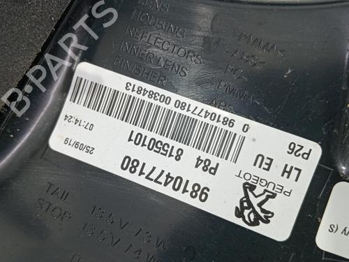 Left taillight PEUGEOT 3008 I MPV (0U_)  | BP29724589C34 