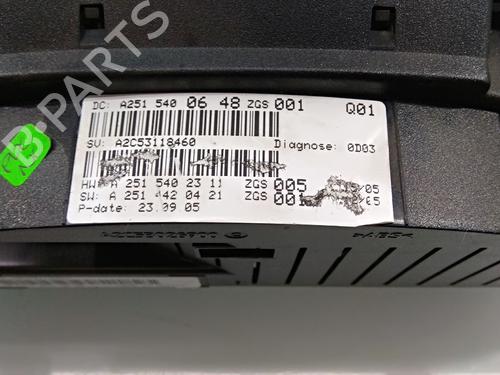 Instrument cluster MERCEDES-BENZ M-CLASS (W164) ML 350 CDI 4-matic (164.122) | BP16299755C47 