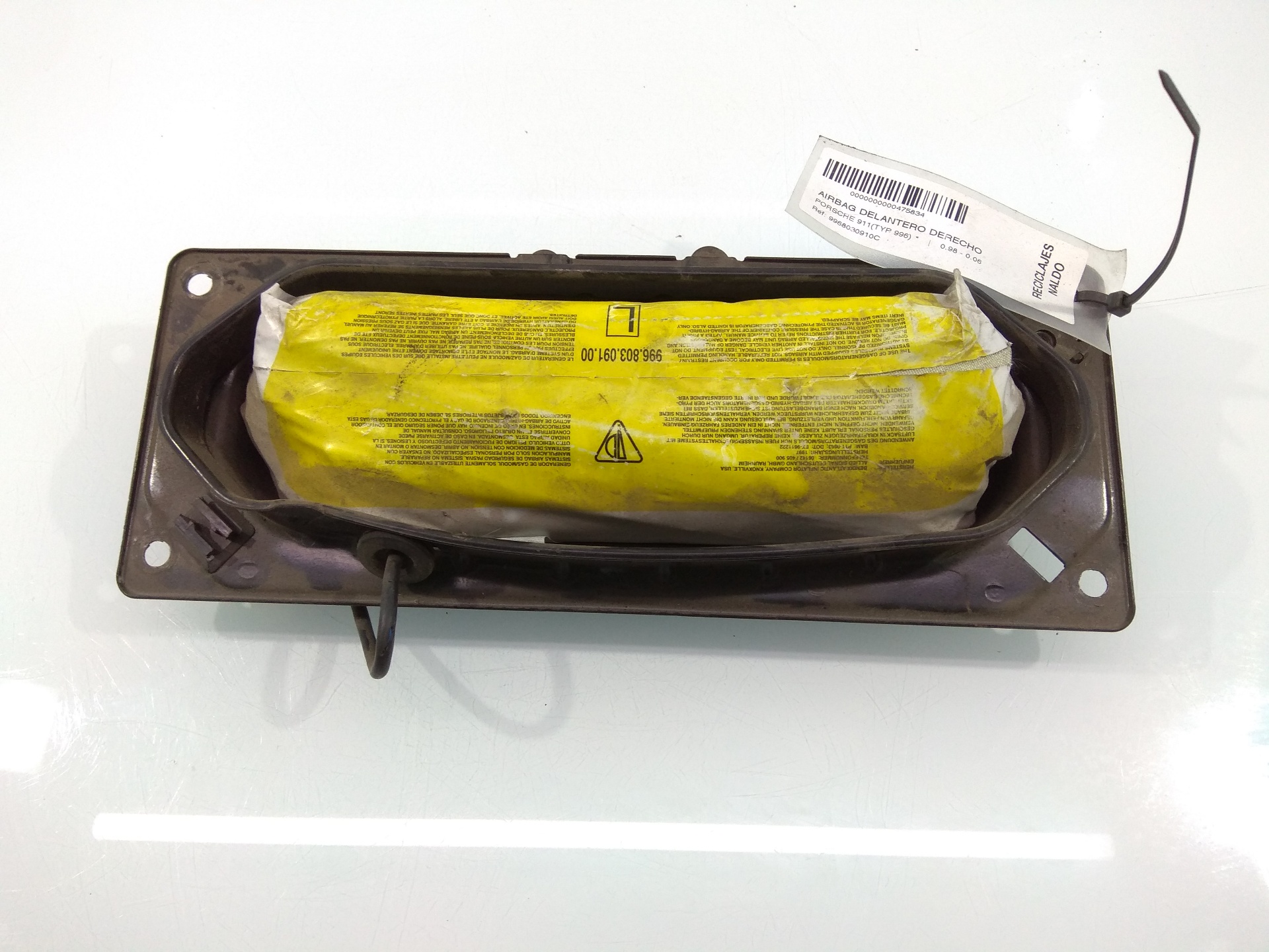 Passenger airbag – Porsche 911 (993) (1993-1997)