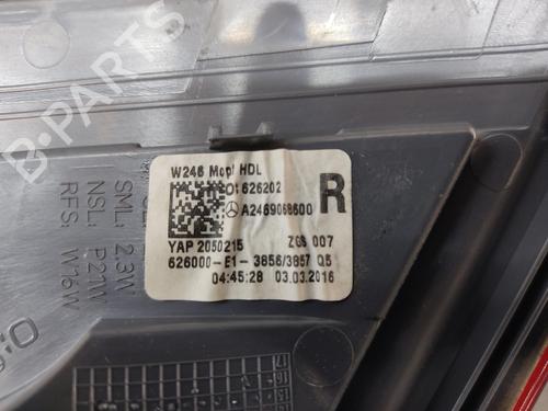 Right tailgate light MERCEDES-BENZ B-CLASS Sports Tourer (W246, W242)  | BP28142965C80