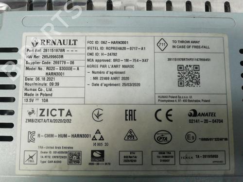 Radio DACIA SANDERO II  | BP17481689E6 