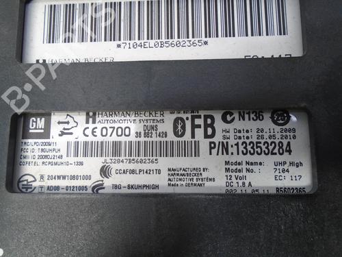 Electronic module OPEL INSIGNIA A (G09)  | BP14027274M83 