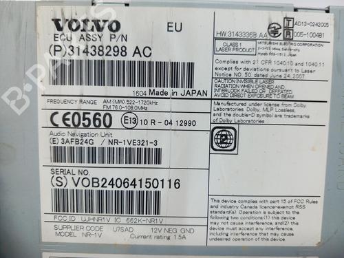 Bilradio VOLVO V40 Hatchback (525)  | BP29242490E6 