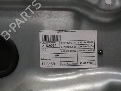 Front left window mechanism MERCEDES-BENZ M-CLASS (W164) ML 280 CDI 4-matic (164.120) | BP18023221C22 