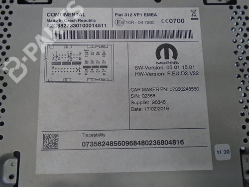 Radio FIAT 500 (312_) 1.2 LPG (312AXA1A) | BP7283469E6 
