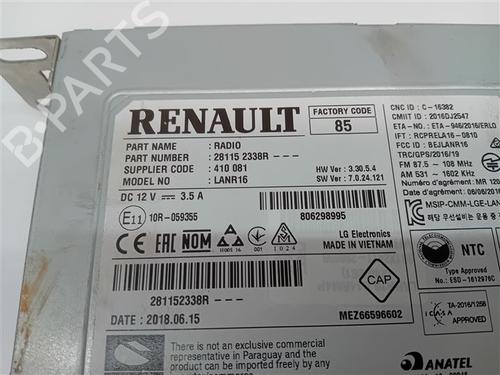 Radio RENAULT MEGANE IV Hatchback (B9A/M/N_) 1.3 TCe 115 (B9N9) | BP26432029E6 - Image 3