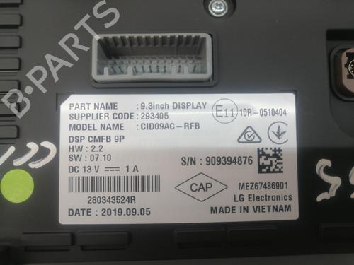 Display monitor RENAULT CLIO V (B7_) 1.0 TCe 100 (B7MT) | BP29127485C48 