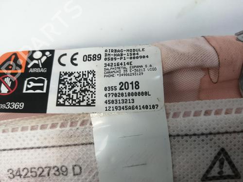 Left curtain airbag OPEL CROSSLAND X / CROSSLAND (P17, P2QO) 1.2 (75) | BP17473552C11 