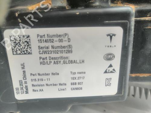 Left headlight TESLA MODEL 3 (5YJ3)  | BP29904204C28