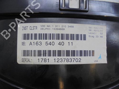 Instrument cluster MERCEDES-BENZ M-CLASS (W163) ML 270 CDI (163.113) | BP8689480C47 