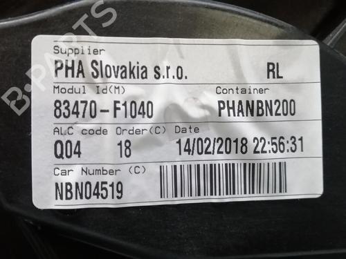 Rear left window mechanism KIA SPORTAGE IV (QL, QLE) 1.7 CRDi | BP16405882C24 