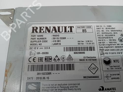 Radio RENAULT MEGANE IV Hatchback (B9A/M/N_) 1.3 TCe 115 (B9N9) | BP26432029E6 