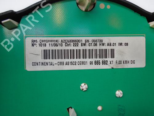 Instrument cluster CITROËN C3 II (SC_) 1.4 HDi 70 (SC8HZC, SC8HR0, SC8HP4) | BP11791384C47 