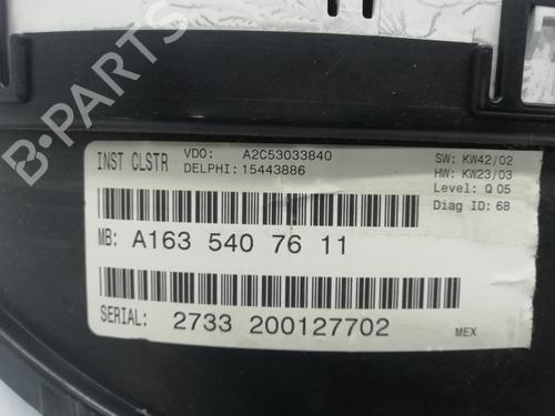 Instrument cluster MERCEDES-BENZ M-CLASS (W163) ML 270 CDI (163.113) | BP12518429C47 