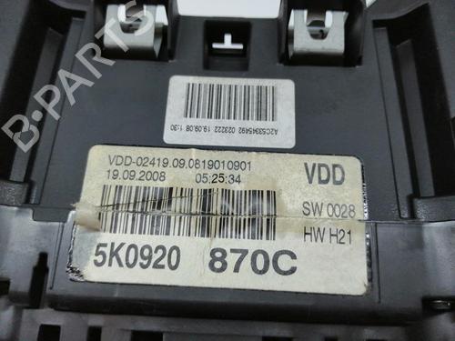Instrument cluster VW GOLF VI (5K1)  | BP29941577C47 