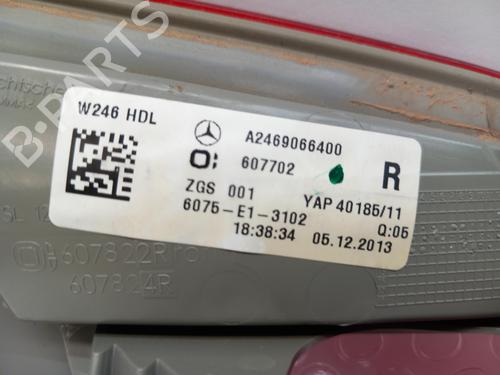 Right tailgate light MERCEDES-BENZ B-CLASS Sports Tourer (W246, W242) B 200 CDI (246.201) | BP28278552C80 