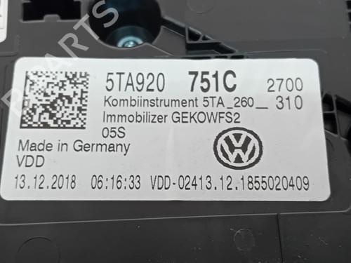 Instrument cluster VW TOURAN (5T1)  | BP37160792C47  - Image 7