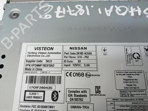 Radio NISSAN QASHQAI II SUV (J11, J11_) 1.5 dCi | BP17589049E6 