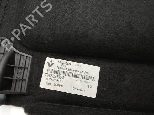 Rear parcel shelf RENAULT SCÉNIC III (JZ0/1_) 1.2 TCe (JZ16) | BP24173673C85 