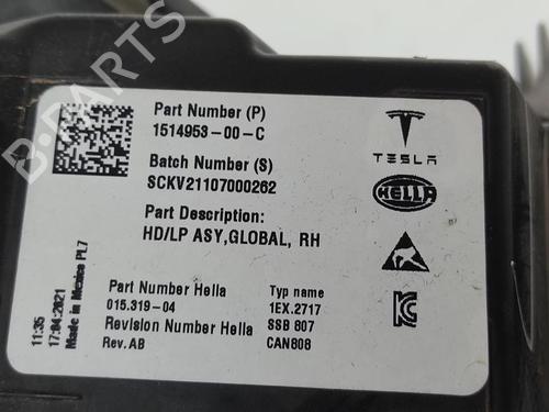 Right headlight TESLA MODEL 3 (5YJ3)  | BP33623194C29  - Image 5