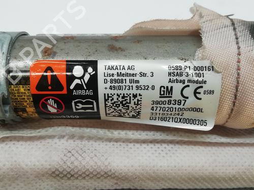 Left curtain airbag OPEL ASTRA K (B16) 1.6 CDTi (68) | BP16319151C11 