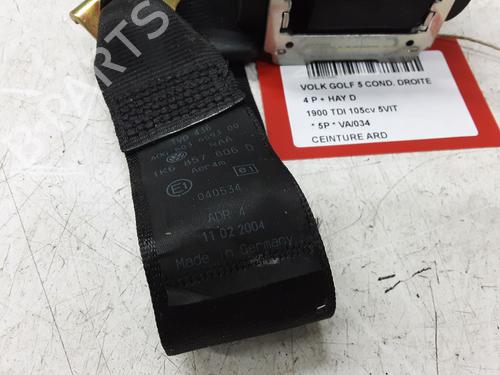 Rear right seatbelt VW GOLF V (1K1) 1.9 TDI | BP20288387I28 