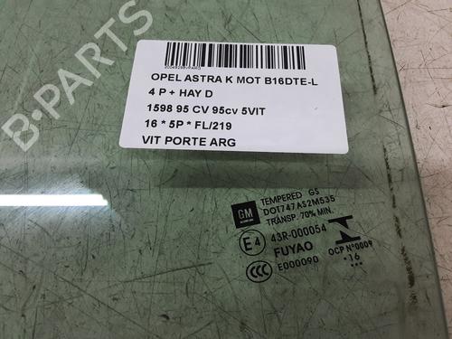 Rear left door window OPEL ASTRA K (B16) 1.6 CDTi (68) | BP32247092C20