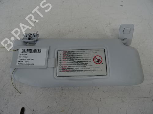 Used Right sun visor PEUGEOT 208 I (CA_, CC_) 1.4 HDi (68 hp) 20274550