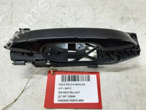 Used Rear left exterior door handle VW POLO VI (AW1, BZ1, AE1) 1.0 TSI (95 hp) 23644389