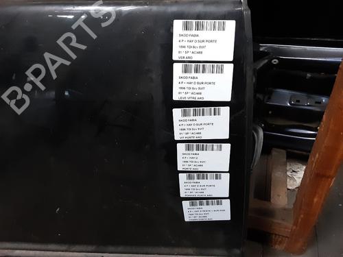 Right rear door SKODA FABIA I (6Y2) 1.9 TDI | BP20281800C5 