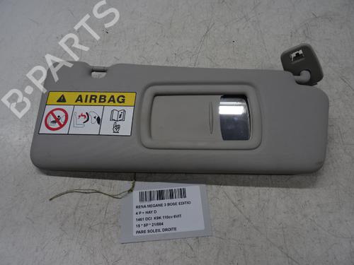 Used Right sun visor Right sun visor RENAULT MEGANE III Hatchback (BZ0/1_, B3_) 1.5 dCi (BZ09, BZ0D, BZ1W, BZ29, BZ14) (110 hp) 39055742 39055742