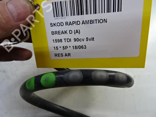 Støddæmperfjeder Støddæmperfjeder SKODA RAPID Spaceback (NH1) 1.6 TDI (90 hp) 39054649 39054649