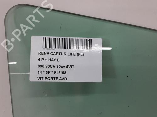 Dør rude højre foran RENAULT CAPTUR I (J5_, H5_) 0.9 TCe 90 (90 hp) 32850714