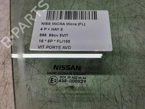 Front right door window NISSAN MICRA V (K14) 0.9 IG-T | BP32247780C19