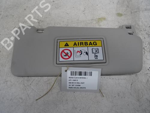 Used Right sun visor Right sun visor RENAULT CLIO IV (BH_) 0.9 TCe 90 (BHNF, BHMA, BHMH, BHJK, BHJR) (90 hp) 39055741 39055741