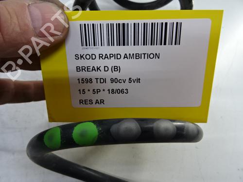 Støddæmperfjeder Støddæmperfjeder SKODA RAPID Spaceback (NH1) 1.6 TDI (90 hp) 39056440 39056440