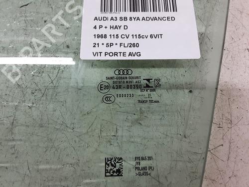 Front left door window AUDI A3 Sportback (8YA, 8YF) 30 TDI | BP32248419C18