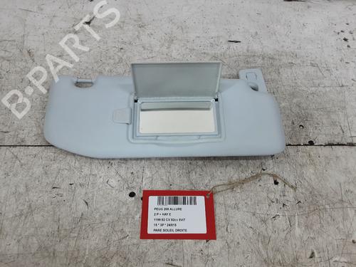 Højre solskærm Højre solskærm PEUGEOT 208 I (CA_, CC_) 1.2 VTI 82 (82 hp) 36365500 36365500