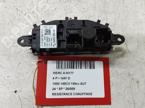 Used Heater resistor Heater resistor MERCEDES-BENZ A-CLASS (W177) A 200 d (177.012) (150 hp) 33247584 33247584