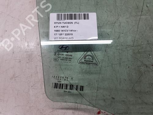 Front right door window HYUNDAI TUCSON (TL, TLE) 1.7 CRDi | BP20281004C19 