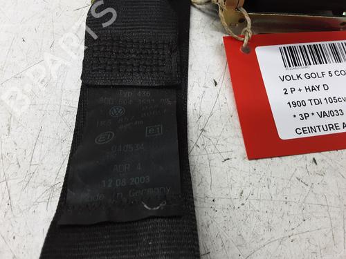Rear right seatbelt VW GOLF V (1K1) 1.9 TDI | BP20282433I28 