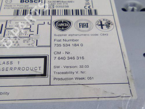Radio FIAT 500 (312_) 1.3 D Multijet (312AXB1A) | BP24371238E6  - Image 5